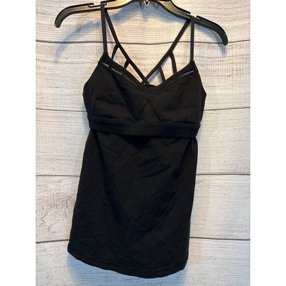 Lululemon Just Breath Black Tank Top Size 6 - Picture 1 of 2